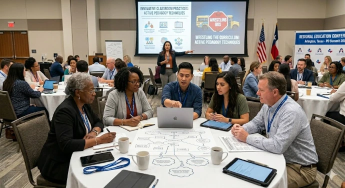 Administrators collaborating at a table